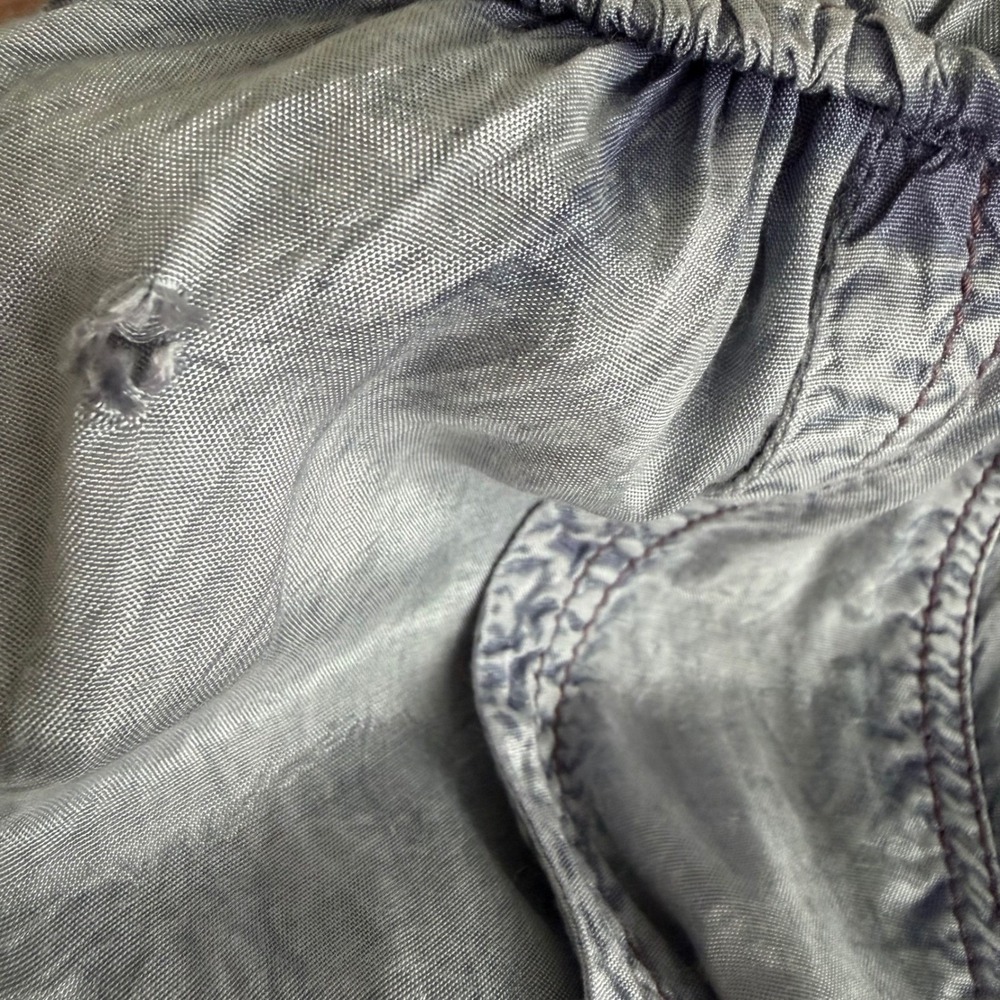 Out From Under Urban Outfitters Festival Jumpsuit Cargo Blue Gray Smocked XS - Picture 5 of 16